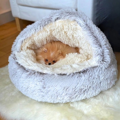 CloudiDog™ - מיטת מערה מפנקת מפרווה לכלבים