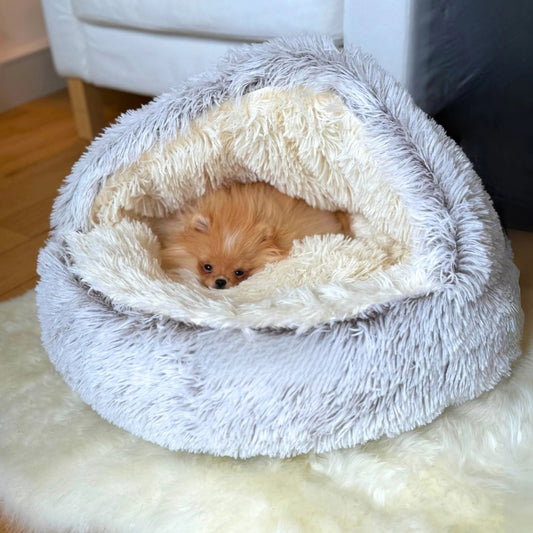 CloudiDog™ - מיטת מערה מפנקת מפרווה לכלבים